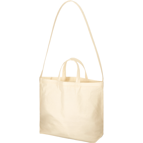 厚手コットンWスタイルバッグナチュラル