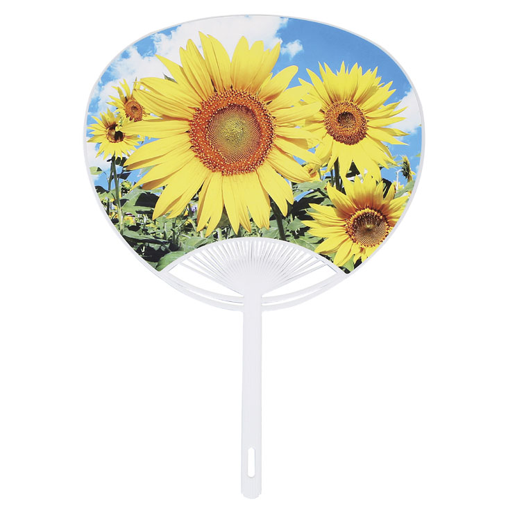 うちわレギュラーサイズ青空ひまわり