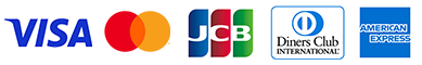 VISA、MASTER、JCB、AMEX、Diners