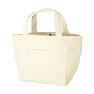 厚手キャンバスパイプハンドルトート(M)ナチュラル