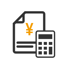 電卓と紙のアイコン