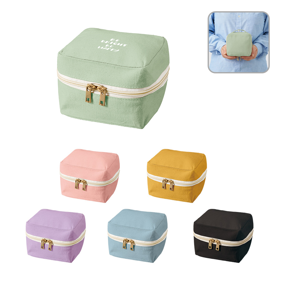 キャンバススクエアファスナーポーチ(S)