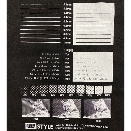厚手コットンバッグへの印刷再現度