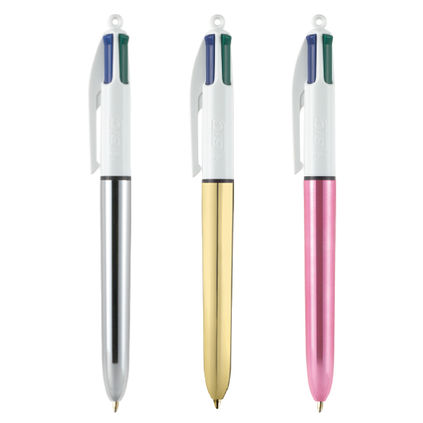 Bic ビック 4色ボールペン シャイン 1 0mm ノベルティ 記念品の名入れ制作なら販促スタイル
