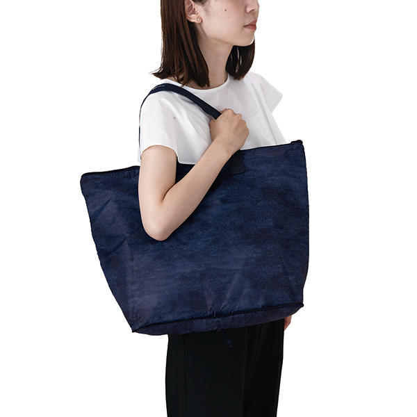 デニム柄ビッグ保冷温トート