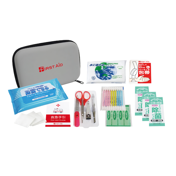 コンパクトファーストエイドキット15点セット(名入れは100個～)