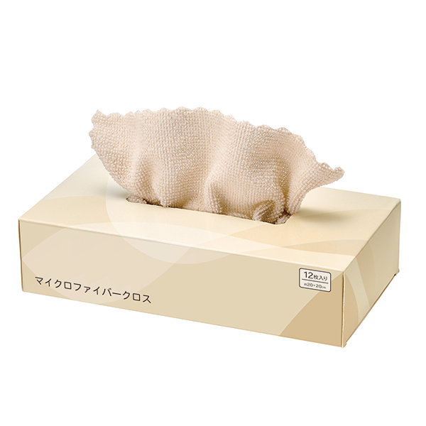 ボックス入り　マイクロファイバークロス12枚