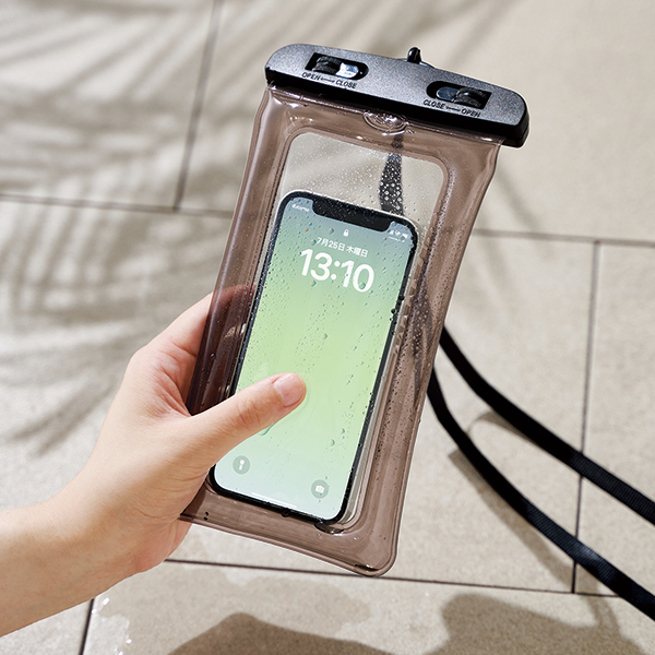 防水スマホケース(ネックストラップ付き)