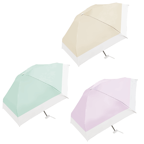 UVコンパクトバイカラー晴雨兼用折りたたみ傘