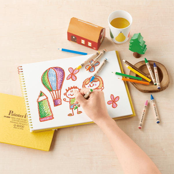 家型ボックス クレヨン＆色鉛筆セット