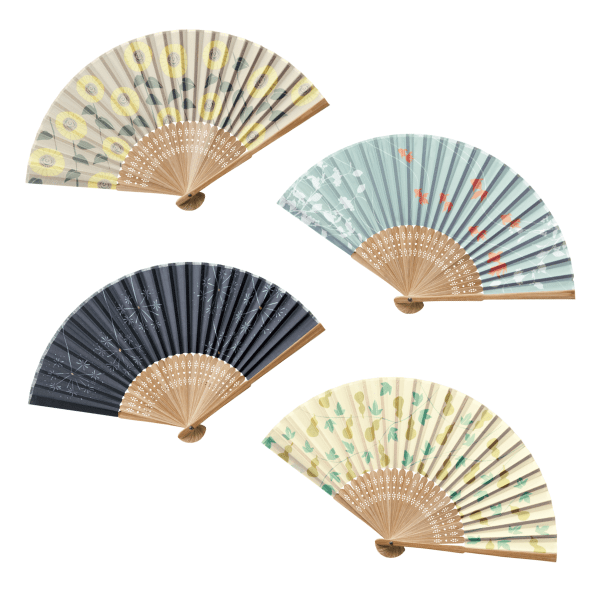 夏柄扇子 ノベルティ 記念品の名入れ制作なら販促スタイル