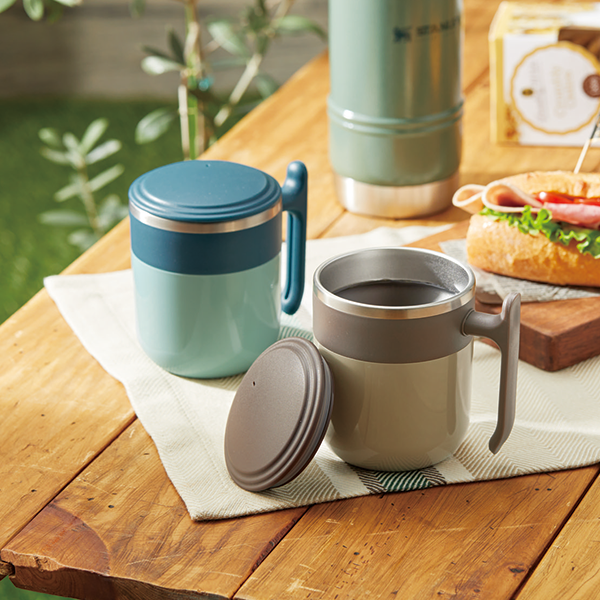 フタ付ダブルウォールステンレスマグ