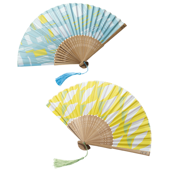 伊砂文様　涼彩扇子