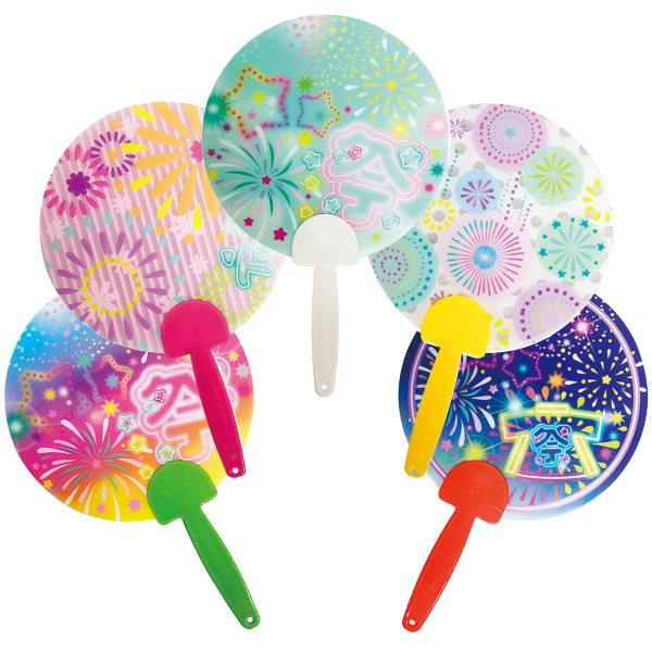 夏柄うちわ　花火