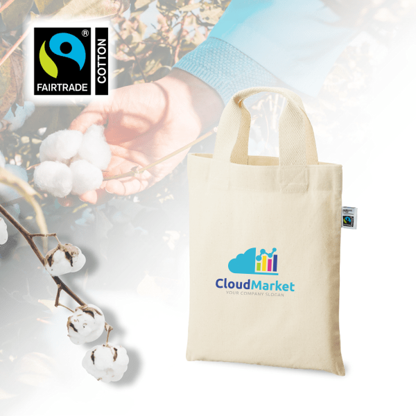 フェアトレードコットンA4フラットバッグ ナチュラル