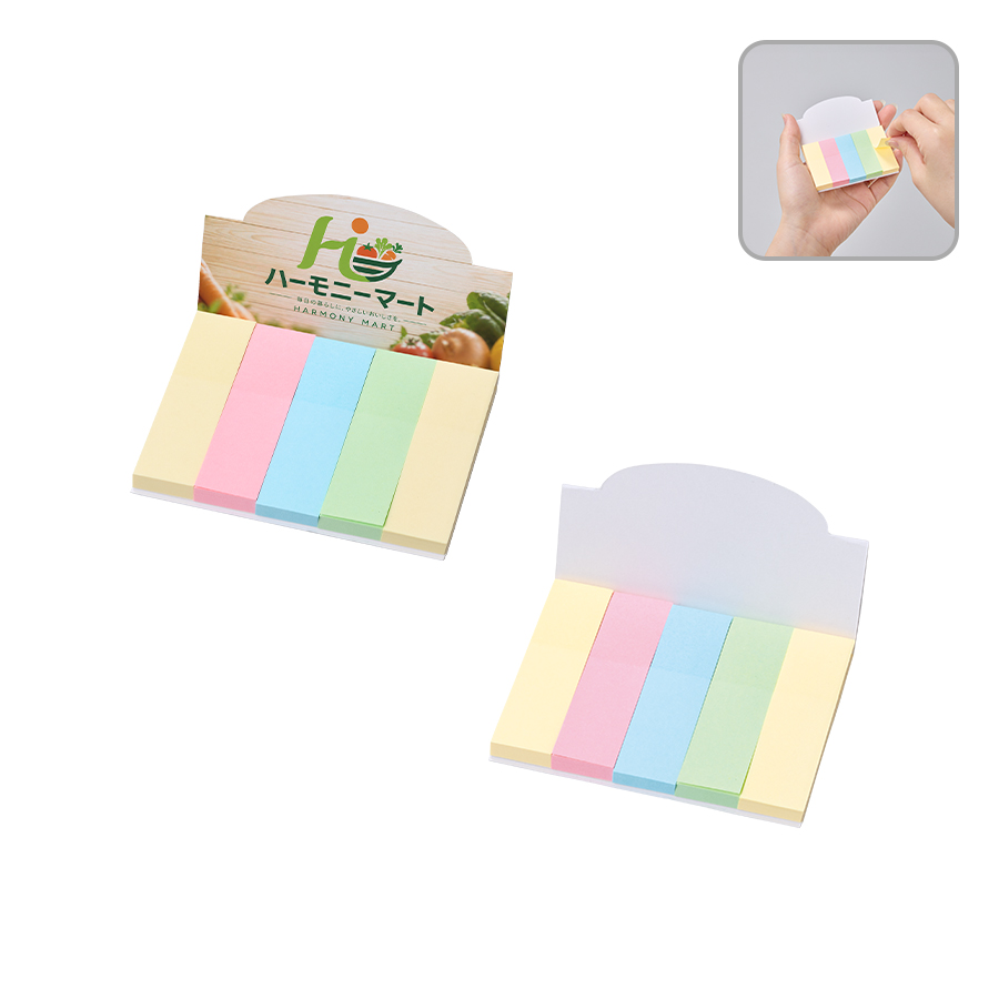 カスタムデザイン付箋セット(M)　スタンド【印刷専用】