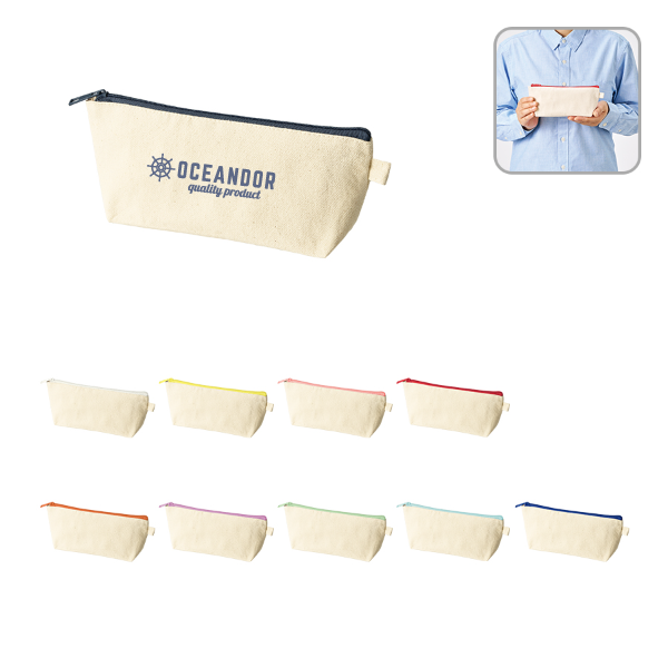 カラーファスナーキャンバスロングポーチ