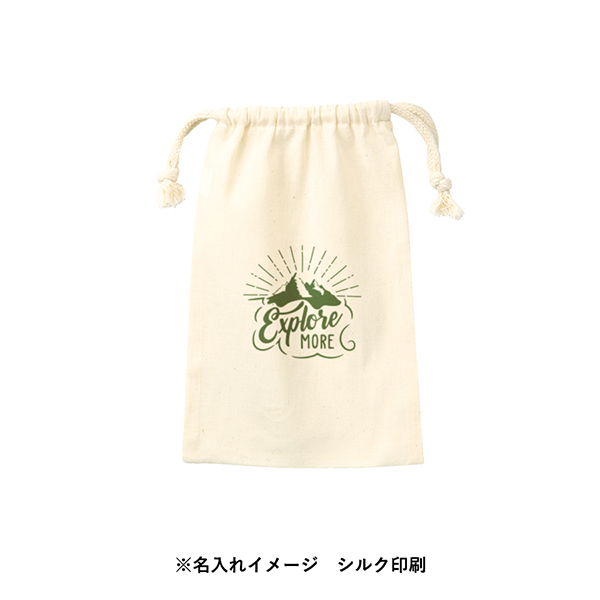 コットン巾着 M ナチュラル ノベルティなら販促スタイル