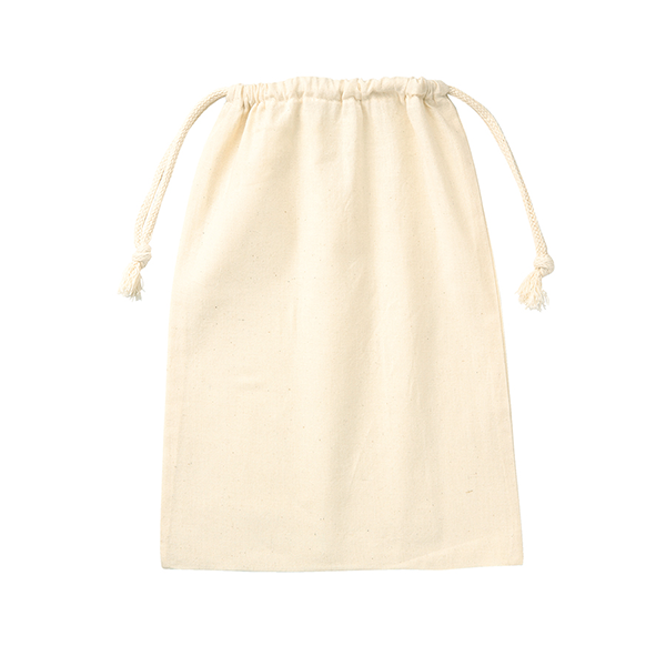 コットン巾着 L ナチュラル ノベルティなら販促スタイル