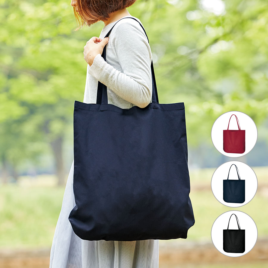 オリジナル 厚手コットンラウンドボトムバッグ(L)