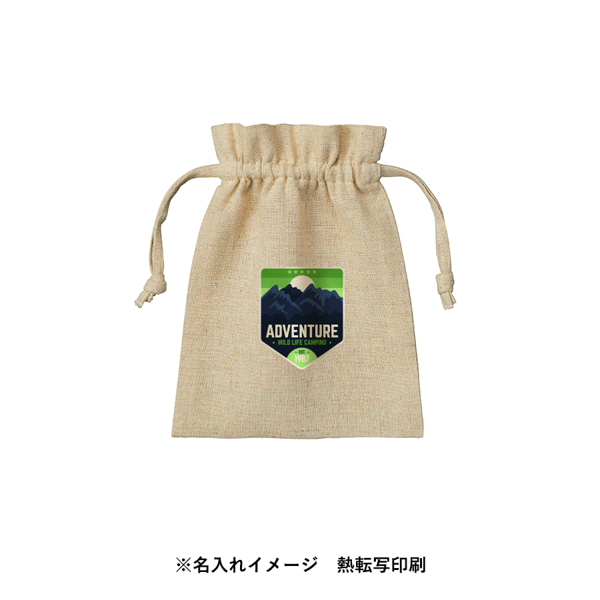 販促STYLE コットンリネン巾着・麻巾着(S)