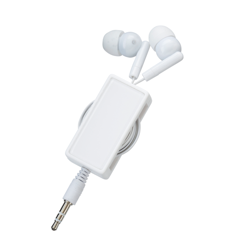 クリップ付スクエアリールイヤホン ノベルティなら販促スタイル