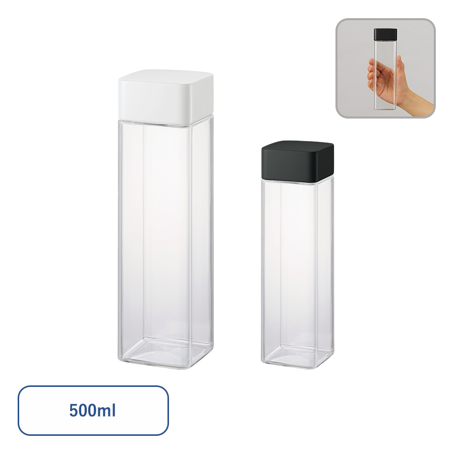 スクエアクリアボトル　500ml