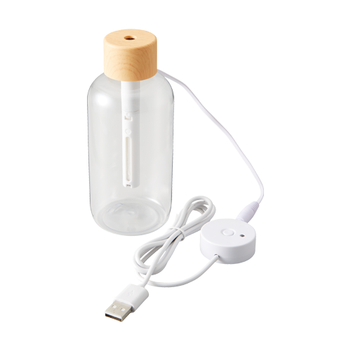 パーソナル加湿器 木目調クリアボトルタイプ ノベルティなら販促スタイル パーソナル加湿器 木目調クリアボトルタイプ ノベルティなら販促スタイル