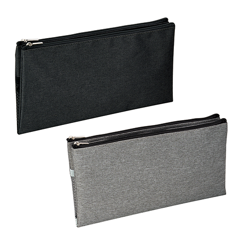 ダブルファスナーポーチ 販促スタイル ノベルティグッズ 販促品 記念品の名入れ印刷 制作