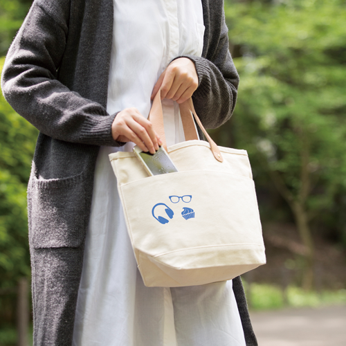 販促STYLE 厚手キャンバスレザーハンドルトート(S) ナチュラル